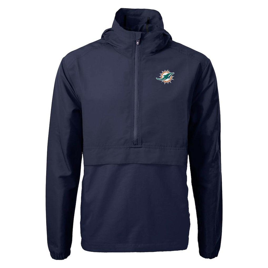 Miami Dolphins Cutter & Buck Charter Eco Recycled Anorak Half-Zip Jacket | NFL US