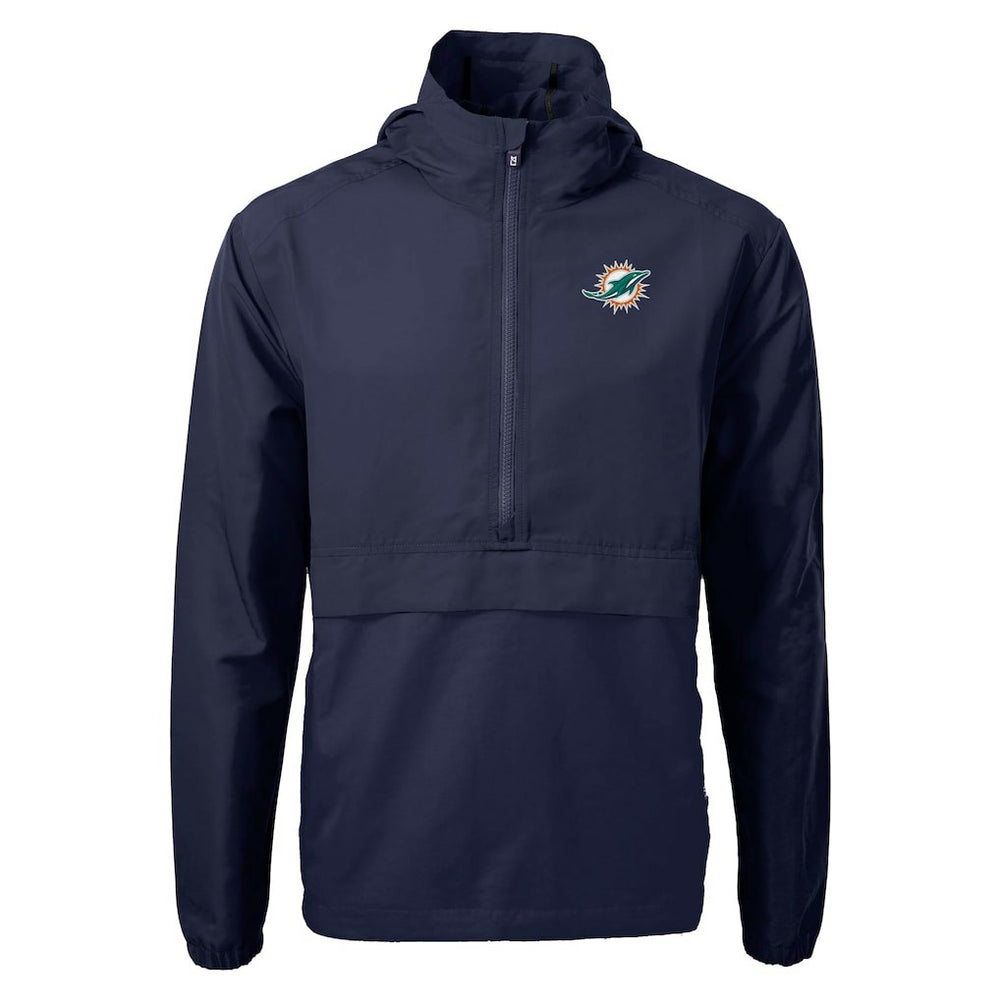 Miami Dolphins Cutter & Buck Charter Eco Recycled Anorak Half-Zip Jacket | NFL US