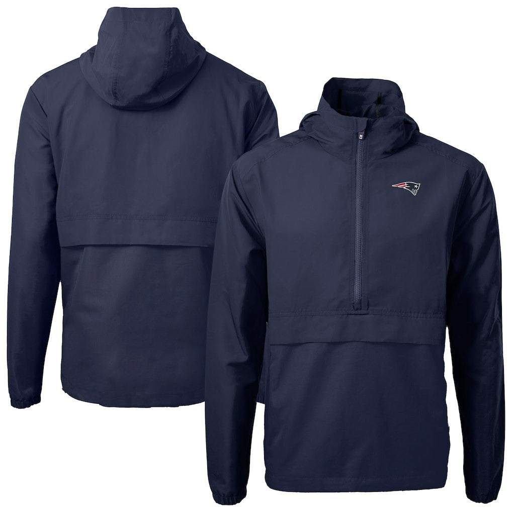 New England Patriots Cutter & Buck Charter Eco Recycled Anorak Half-Zip Jacket | NFL Outlet