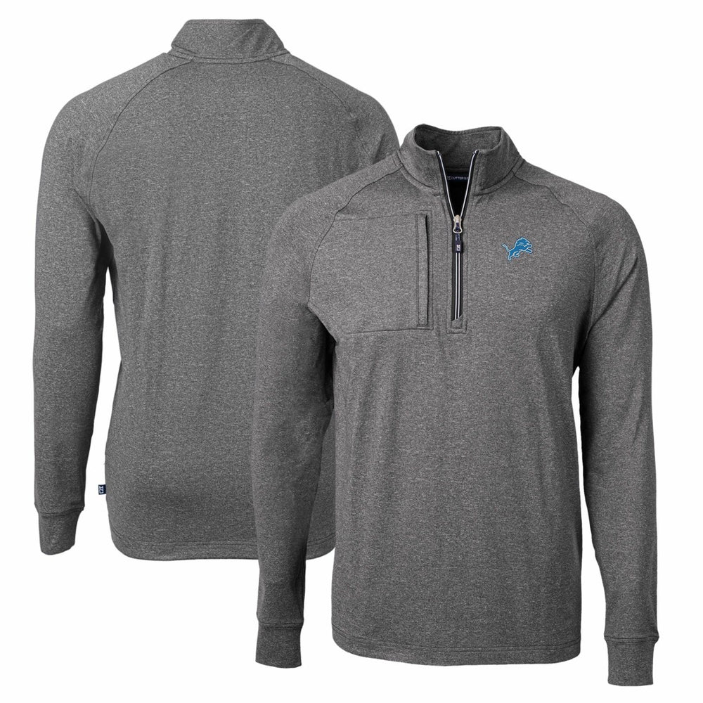 Detroit Lions Cutter & Buck Adapt Eco Knit Quarter-Zip Pullover Top | NFL US