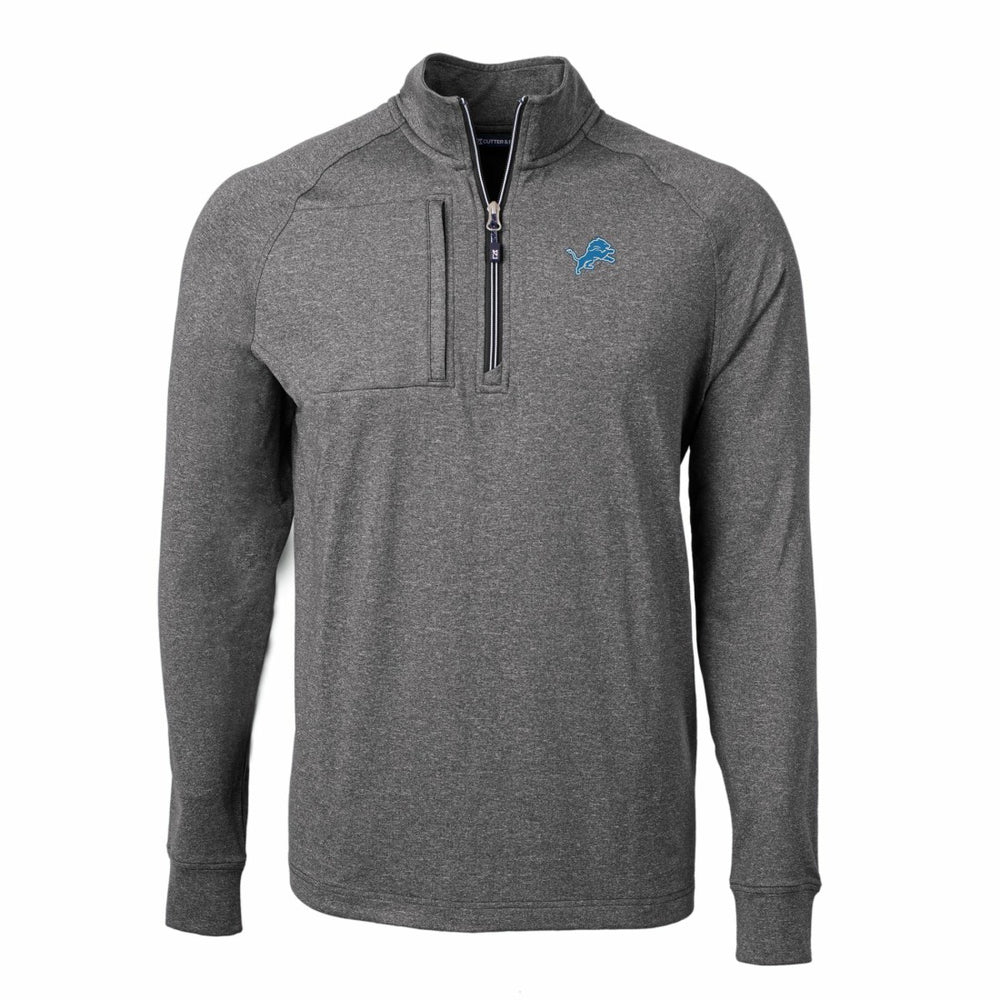 Detroit Lions Cutter & Buck Adapt Eco Knit Quarter-Zip Pullover Top | NFL US