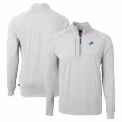 Detroit Lions Cutter & Buck Adapt Eco Knit Quarter-Zip Pullover Top | NFL Sale