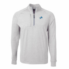 Detroit Lions Cutter & Buck Adapt Eco Knit Quarter-Zip Pullover Top | NFL Sale