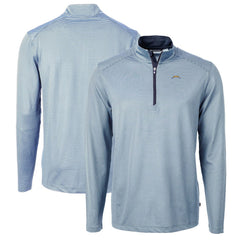 Los Angeles Chargers Cutter & Buck Virtue Eco Pique Micro Stripe Recycled Quarter-Zip Pullover Top | NFL Outlet