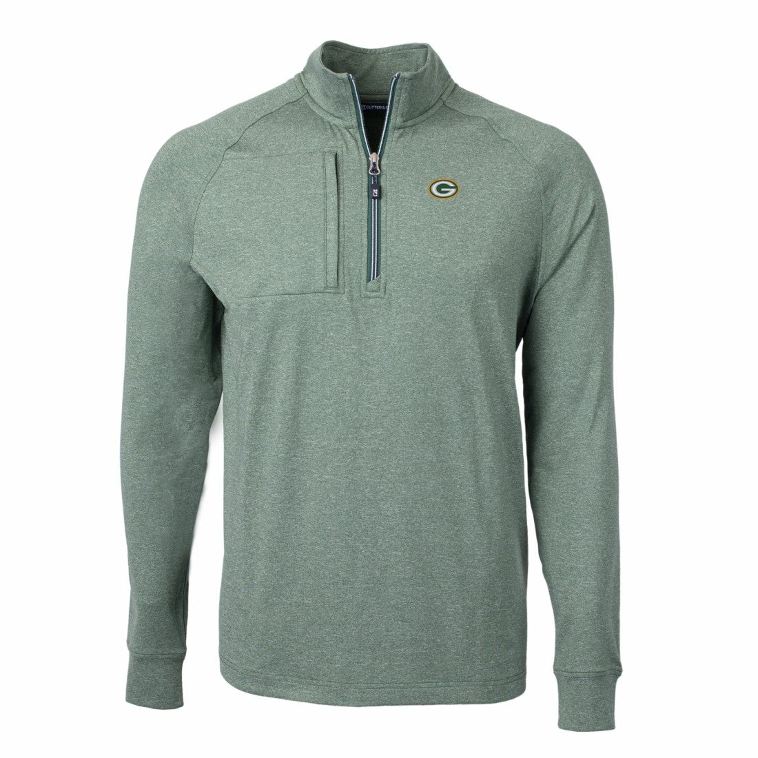 Green Bay Packers Cutter & Buck Adapt Eco Knit Quarter-Zip Pullover Top | NFL Discount