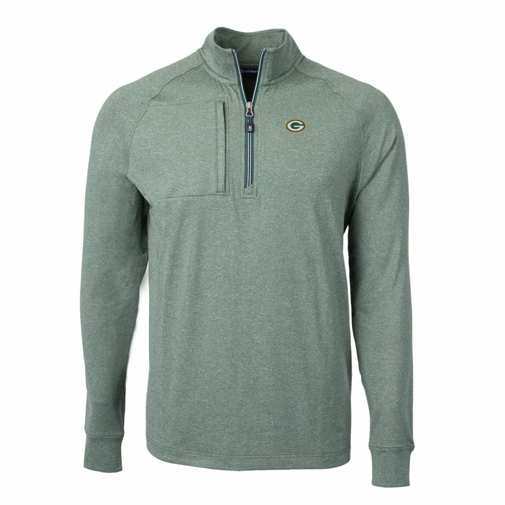 Green Bay Packers Cutter & Buck Adapt Eco Knit Quarter-Zip Pullover Top | NFL Discount
