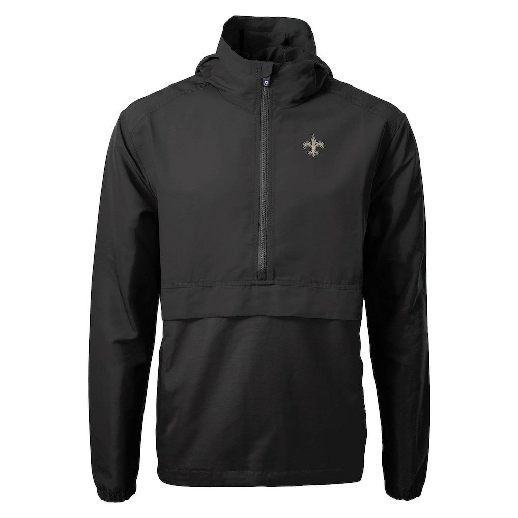 New Orleans Saints Cutter & Buck Charter Eco Recycled Anorak Half-Zip Jacket | NFL Outlet