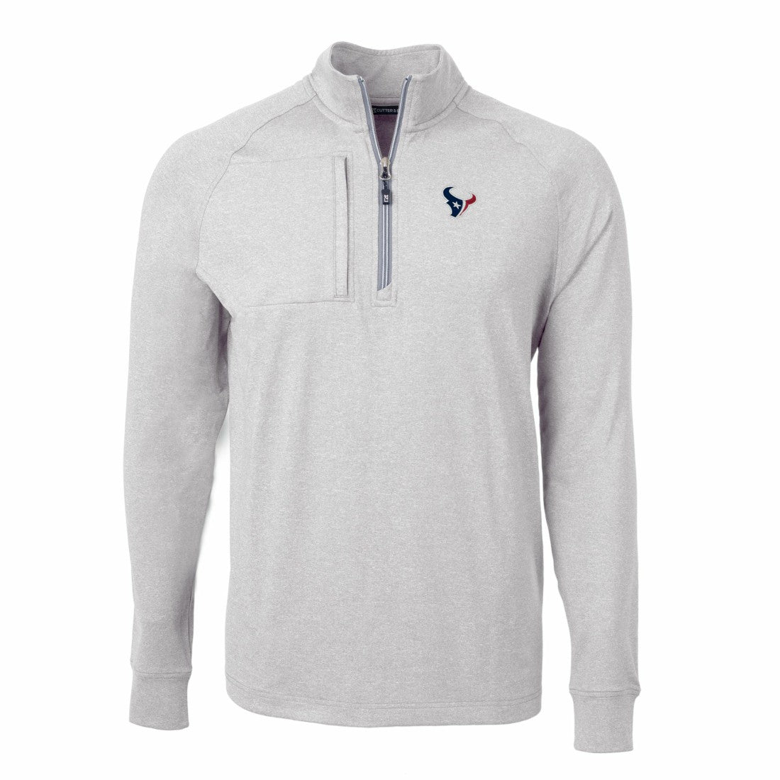 Houston Texans Cutter & Buck Adapt Eco Knit Quarter-Zip Pullover Top | NFL New