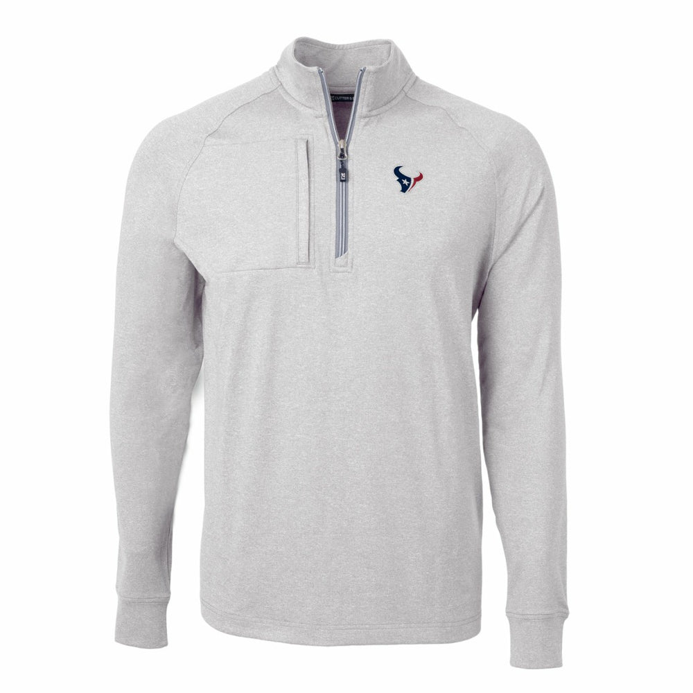 Houston Texans Cutter & Buck Adapt Eco Knit Quarter-Zip Pullover Top | NFL New