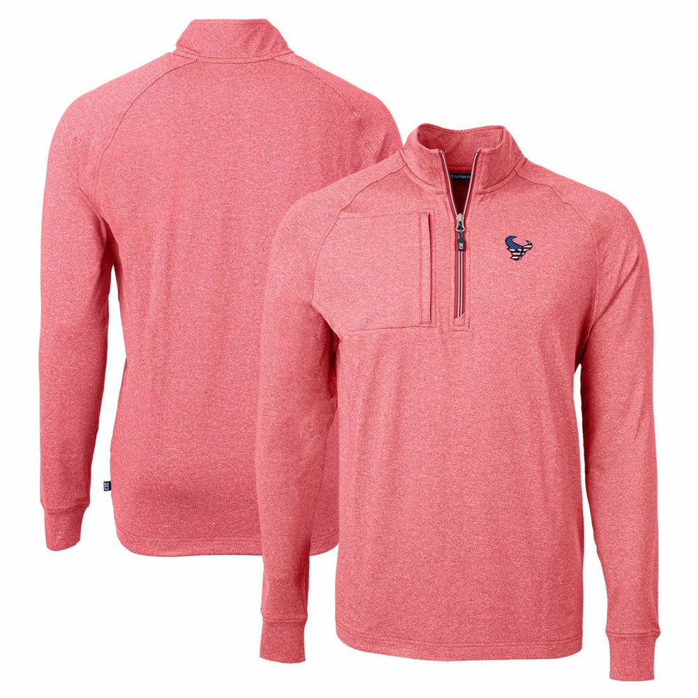 Houston Texans Cutter & Buck Adapt Eco Knit Quarter-Zip Pullover Top | NFL On sale
