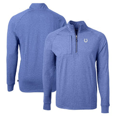 Indianapolis Colts Cutter & Buck Adapt Eco Knit Quarter-Zip Pullover Top | NFL Sale
