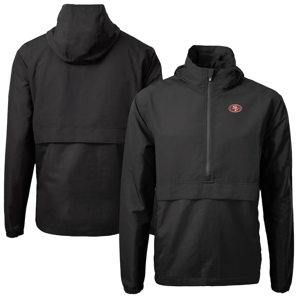 San Francisco 49ers Cutter & Buck Charter Eco Recycled Anorak Half-Zip Jacket | NFL New