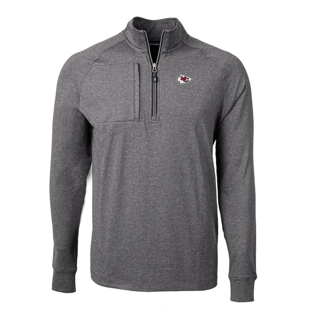 Kansas City Chiefs Cutter & Buck Adapt Eco Knit Quarter-Zip Pullover Top | NFL Outlet
