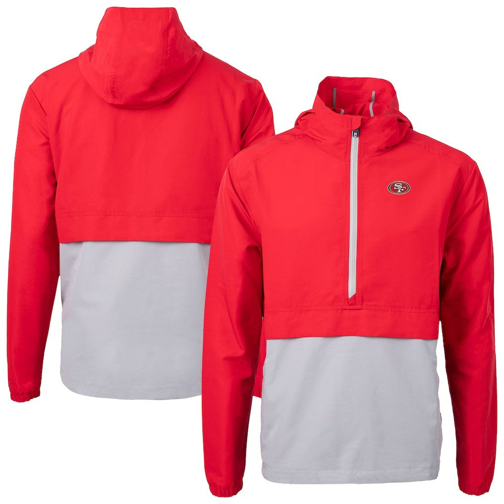 San Francisco 49ers Cutter & Buck Charter Eco Recycled Anorak Half-Zip Jacket | NFL Online