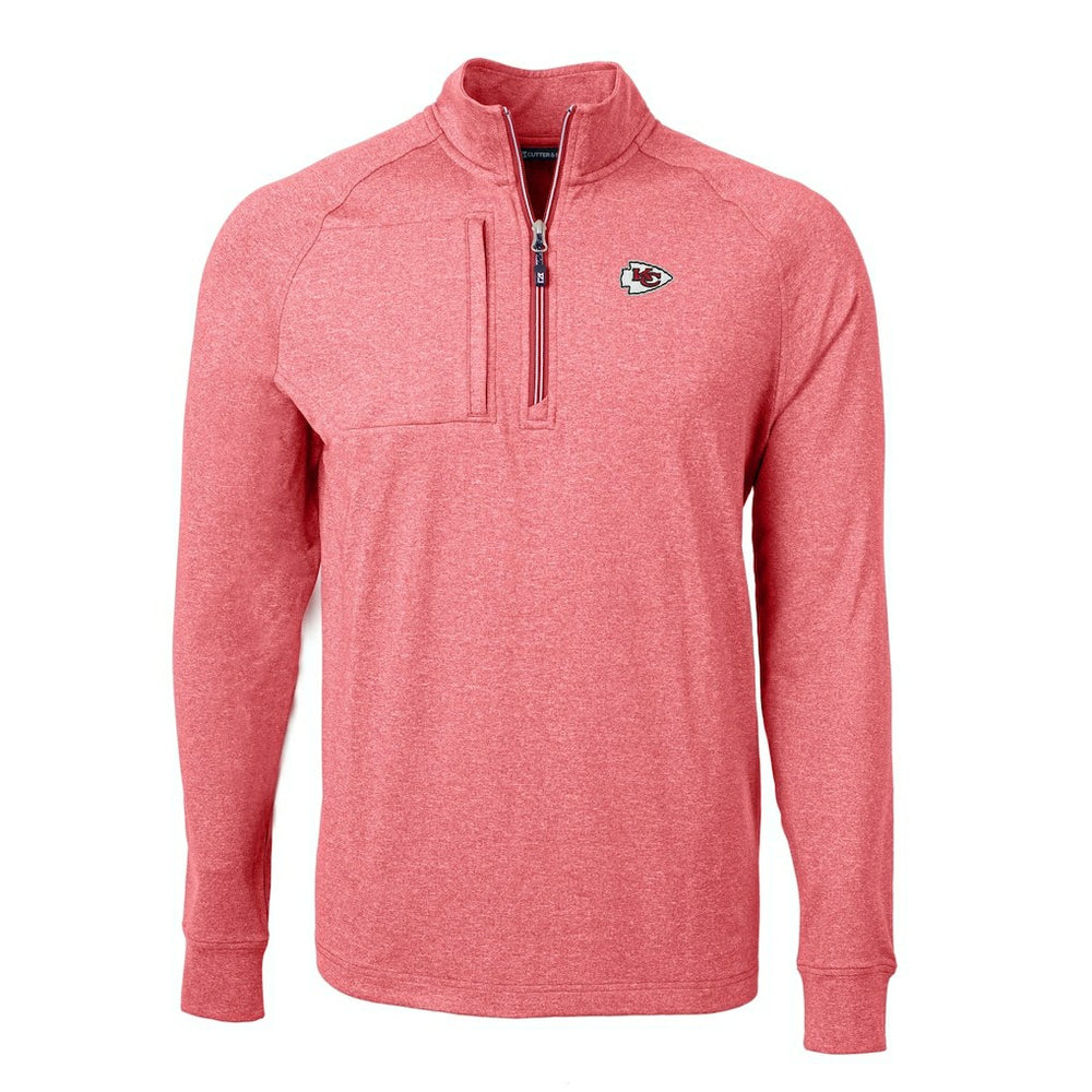 Kansas City Chiefs Cutter & Buck Adapt Eco Knit Quarter-Zip Pullover Top | NFL Hot