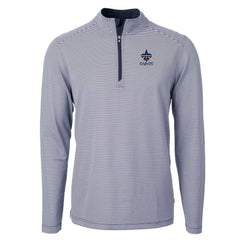 New Orleans Saints Cutter & Buck Virtue Eco Pique Micro Stripe Recycled Quarter-Zip Pullover Top | NFL US