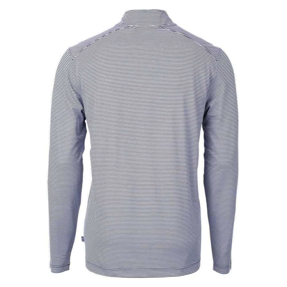 New Orleans Saints Cutter & Buck Virtue Eco Pique Micro Stripe Recycled Quarter-Zip Pullover Top | NFL US