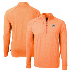 Miami Dolphins Cutter & Buck Adapt Eco Knit Quarter-Zip Pullover Top | NFL Near me