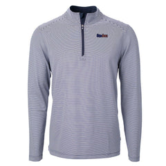 Pittsburgh Steelers Cutter & Buck Virtue Eco Pique Micro Stripe Recycled Quarter-Zip Pullover Top | NFL Sale