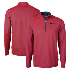 Pittsburgh Steelers Cutter & Buck Virtue Eco Pique Micro Stripe Recycled Quarter-Zip Pullover Top | NFL Online