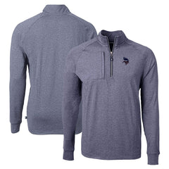 Minnesota Vikings Cutter & Buck Adapt Eco Knit Quarter-Zip Pullover Top | NFL Online