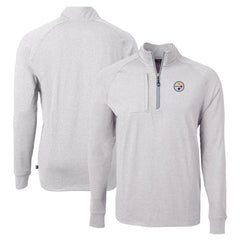 Pittsburgh Steelers Cutter & Buck Adapt Eco Knit Quarter-Zip Pullover Top | NFL Sale
