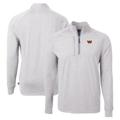 Washington Commanders Cutter & Buck Adapt Eco Knit Quarter-Zip Pullover Top | NFL Sale