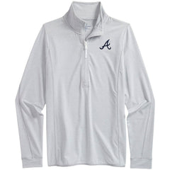 Atlanta Braves Vineyard Vines Women's Microstripe Sankaty Half-Zip Top - MLB Tops