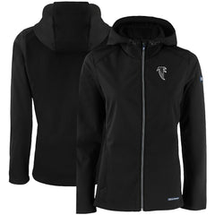 Atlanta Falcons Cutter & Buck Women's Evoke Eco Softshell Recycled Full-Zip Hooded Jacket | NFL Online