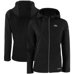 Baltimore Ravens Cutter & Buck Women's Evoke Eco Softshell Recycled Full-Zip Hooded Jacket | NFL Discount