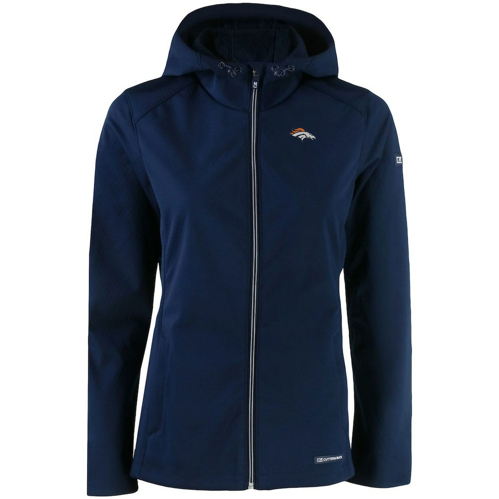 Denver Broncos Cutter & Buck Women's Evoke Eco Softshell Recycled Full-Zip Hooded Jacket | NFL Hot