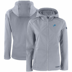 Detroit Lions Cutter & Buck Women's Evoke Eco Softshell Recycled Full-Zip Hooded Jacket | NFL Near me