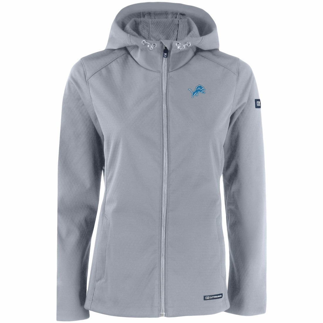 Detroit Lions Cutter & Buck Women's Evoke Eco Softshell Recycled Full-Zip Hooded Jacket | NFL Near me