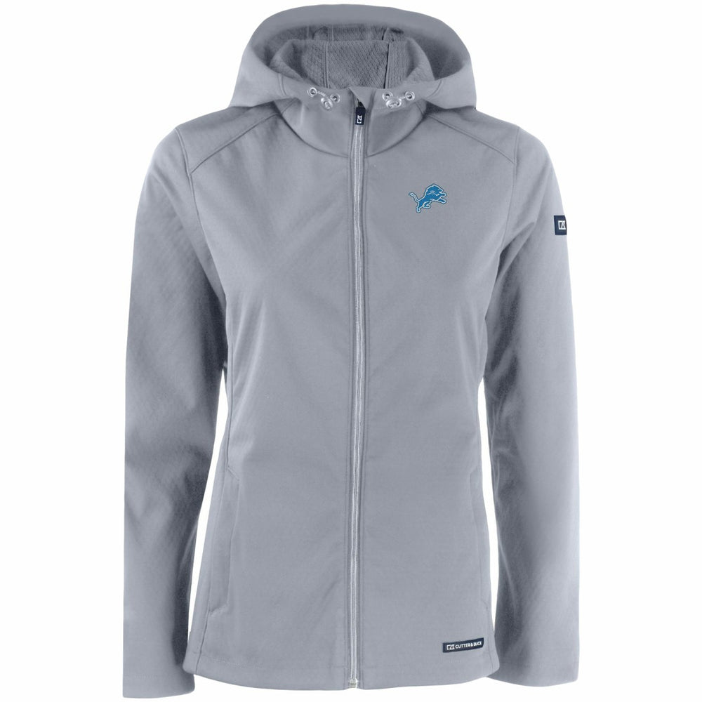 Detroit Lions Cutter & Buck Women's Evoke Eco Softshell Recycled Full-Zip Hooded Jacket | NFL Near me