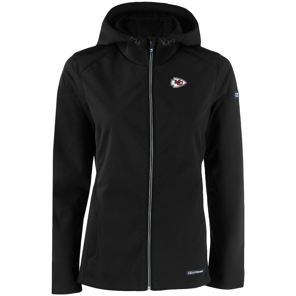 Kansas City Chiefs Cutter & Buck Women's Evoke Eco Softshell Recycled Full-Zip Hooded Jacket | NFL Near me