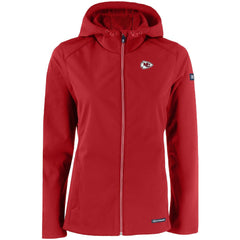 Kansas City Chiefs Cutter & Buck Women's Evoke Eco Softshell Recycled Full-Zip Hooded Jacket | NFL On sale