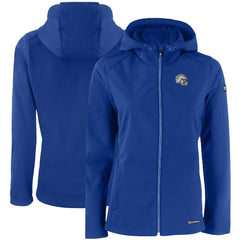 Los Angeles Chargers Cutter & Buck Women's Evoke Eco Softshell Recycled Full-Zip Hooded Jacket | NFL On sale