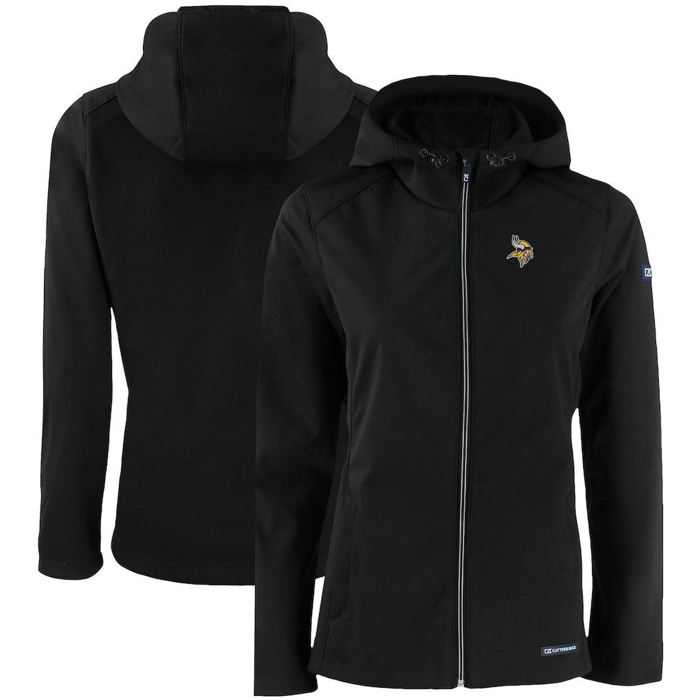 Minnesota Vikings Cutter & Buck Women's Evoke Eco Softshell Recycled Full-Zip Hooded Jacket | NFL Discount