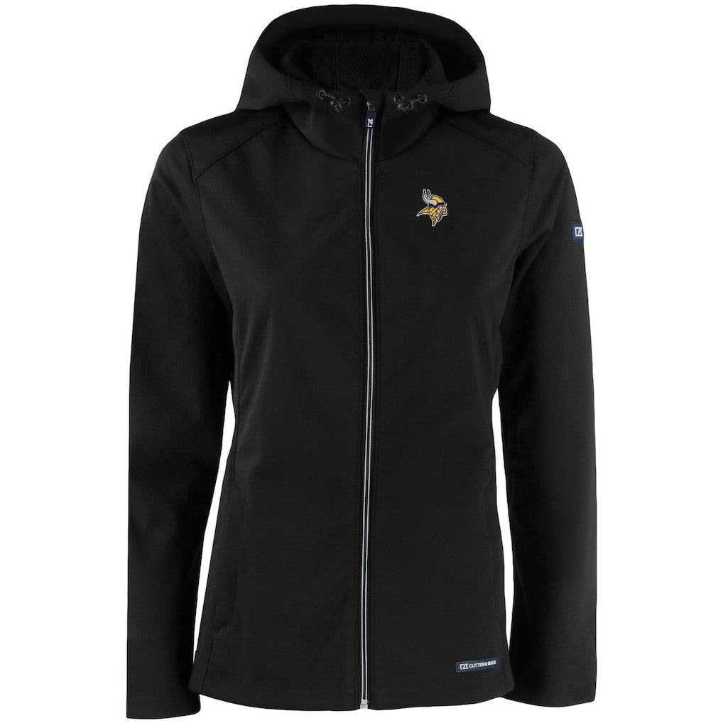Minnesota Vikings Cutter & Buck Women's Evoke Eco Softshell Recycled Full-Zip Hooded Jacket | NFL Discount