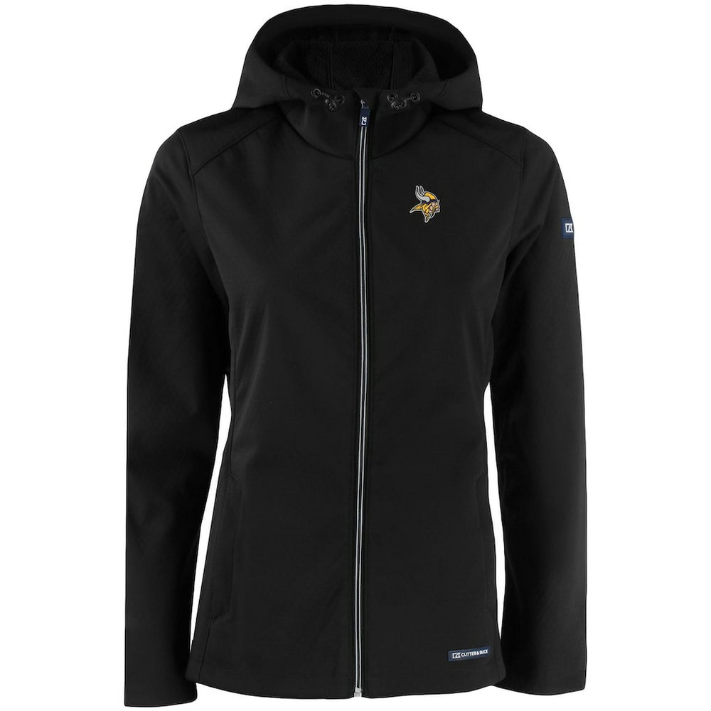 Minnesota Vikings Cutter & Buck Women's Evoke Eco Softshell Recycled Full-Zip Hooded Jacket | NFL Discount