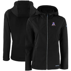 New England Patriots Cutter & Buck Women's Evoke Eco Softshell Recycled Full-Zip Hooded Jacket | NFL New