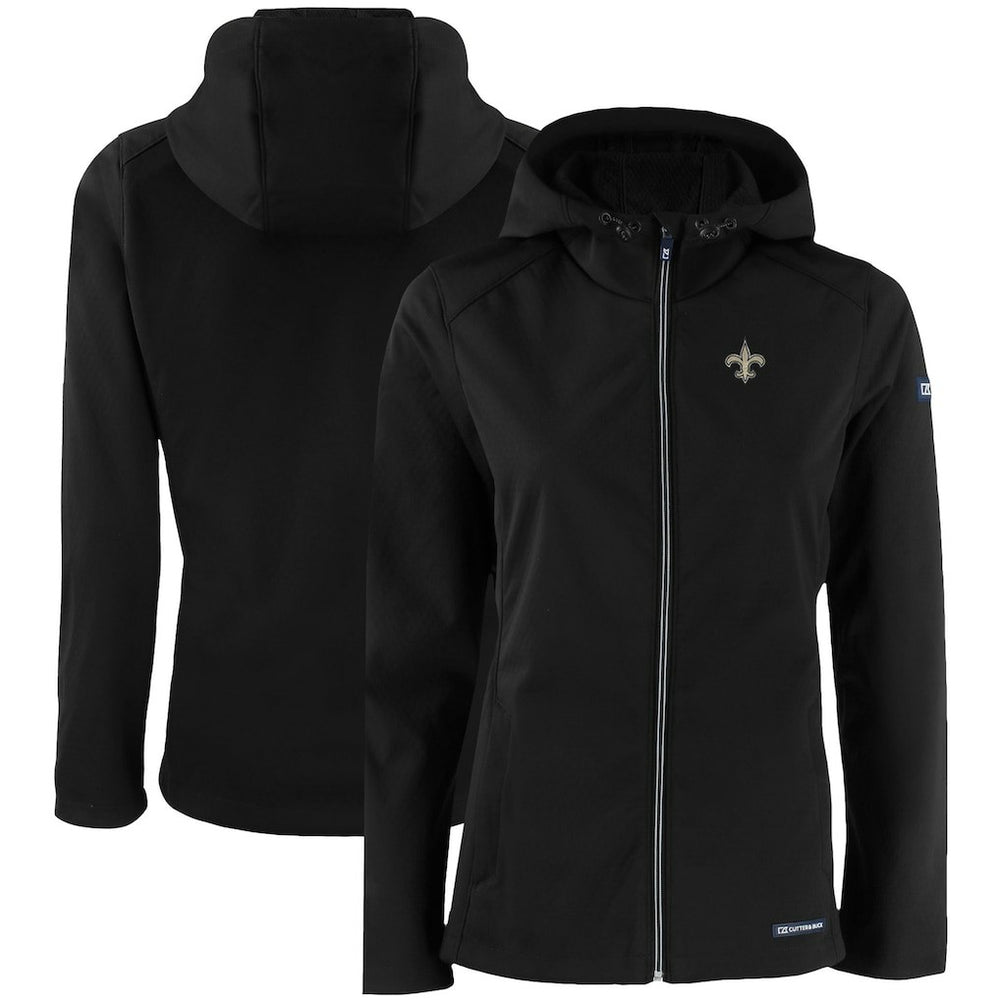 New Orleans Saints Cutter & Buck Women's Evoke Eco Softshell Recycled Full-Zip Hooded Jacket | NFL Near me