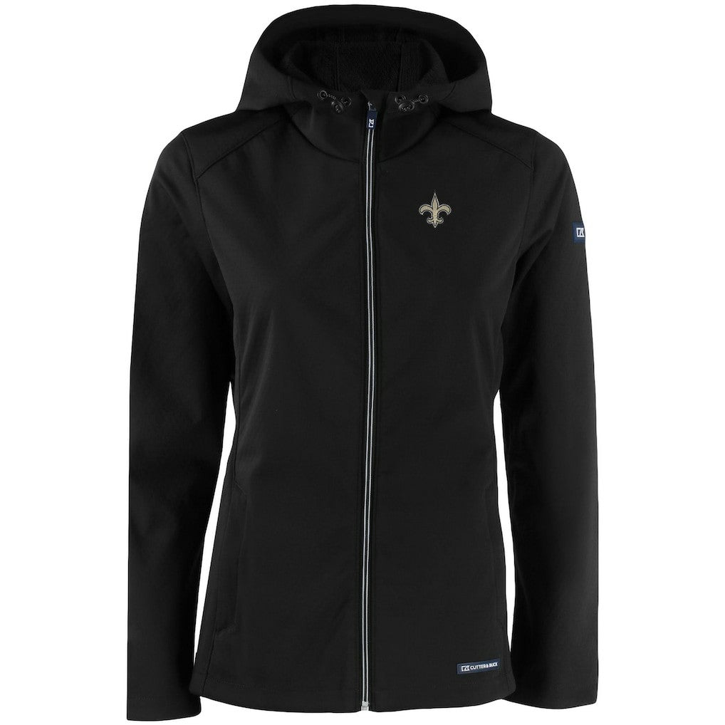 New Orleans Saints Cutter & Buck Women's Evoke Eco Softshell Recycled Full-Zip Hooded Jacket | NFL Near me