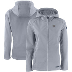 New Orleans Saints Cutter & Buck Women's Evoke Eco Softshell Recycled Full-Zip Hooded Jacket | NFL On sale