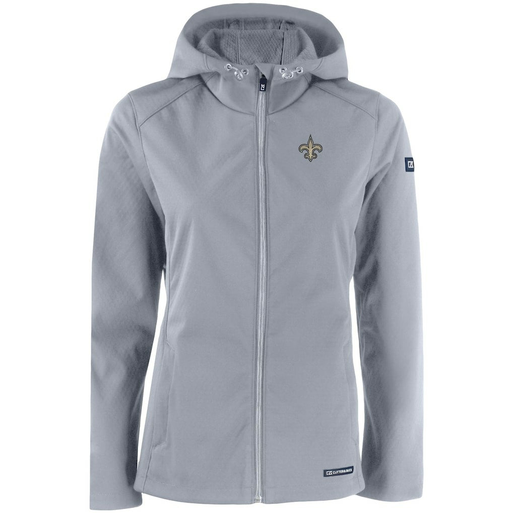 New Orleans Saints Cutter & Buck Women's Evoke Eco Softshell Recycled Full-Zip Hooded Jacket | NFL On sale