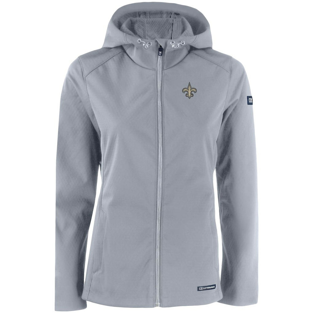 New Orleans Saints Cutter & Buck Women's Evoke Eco Softshell Recycled Full-Zip Hooded Jacket | NFL On sale