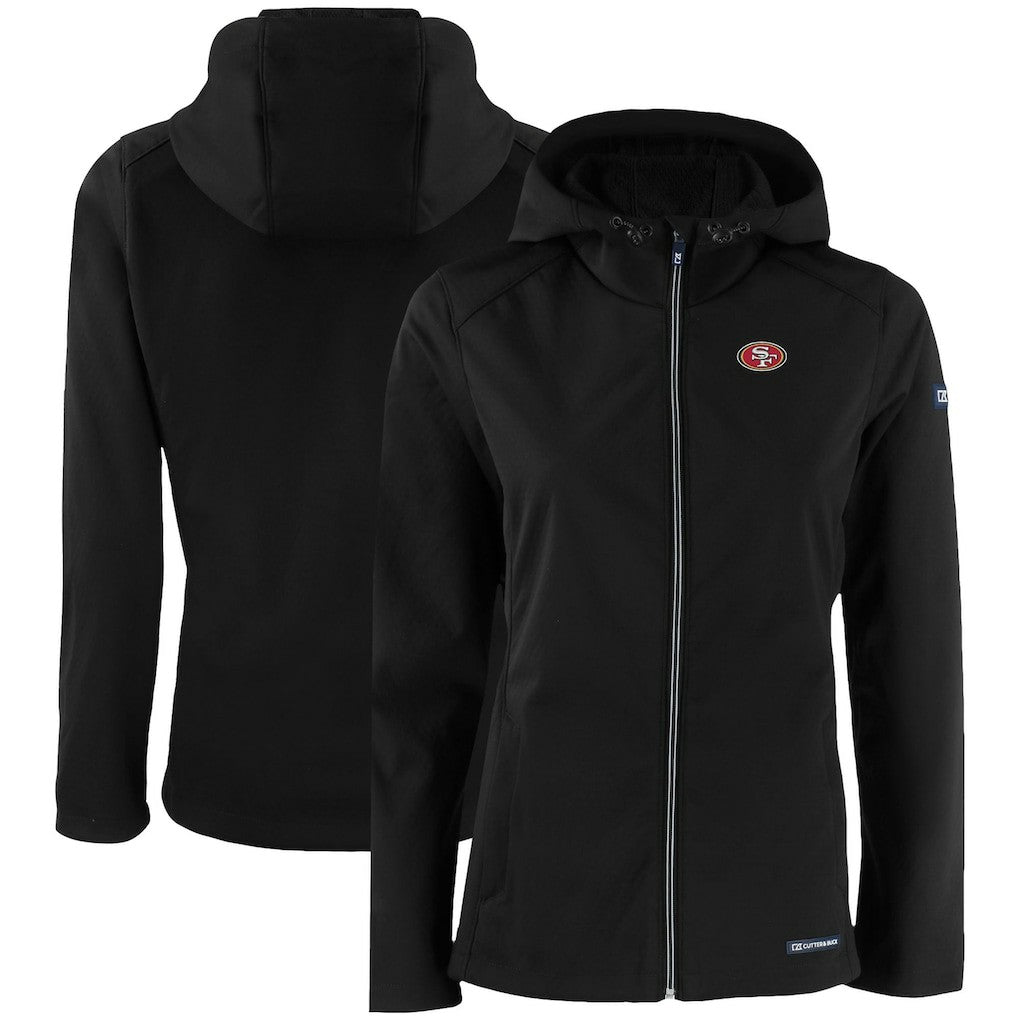 San Francisco 49ers Cutter & Buck Women's Evoke Eco Softshell Recycled Full-Zip Hooded Jacket | NFL Near me