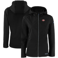 San Francisco 49ers Cutter & Buck Women's Evoke Eco Softshell Recycled Full-Zip Hooded Jacket | NFL Near me