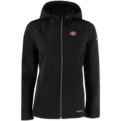 San Francisco 49ers Cutter & Buck Women's Evoke Eco Softshell Recycled Full-Zip Hooded Jacket | NFL Near me