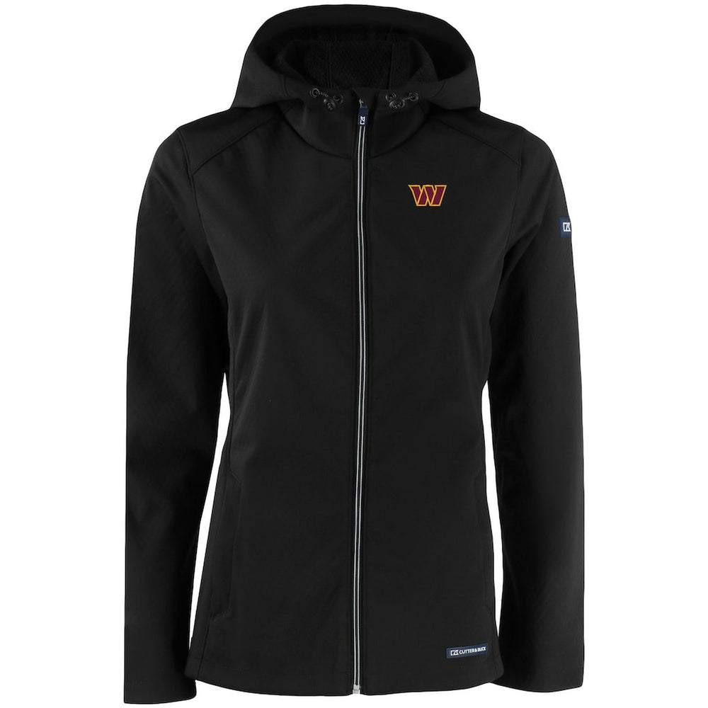 Washington Commanders Cutter & Buck Women's Evoke Eco Softshell Recycled Full-Zip Hooded Jacket | NFL Hot